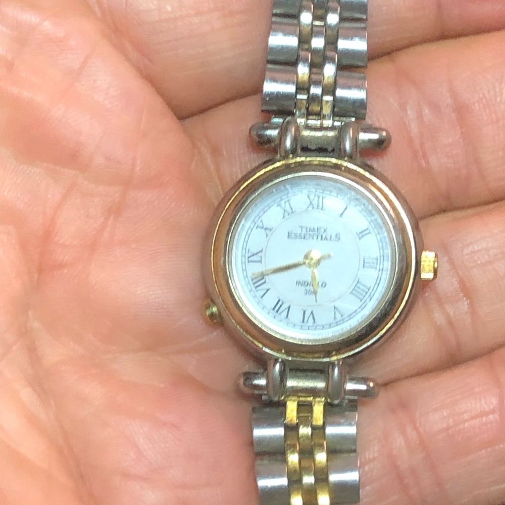 Timex Essentials Gold and Silver Watch